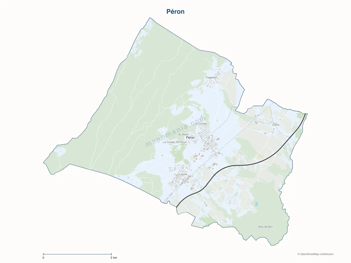 Carte de Péron à personnaliser