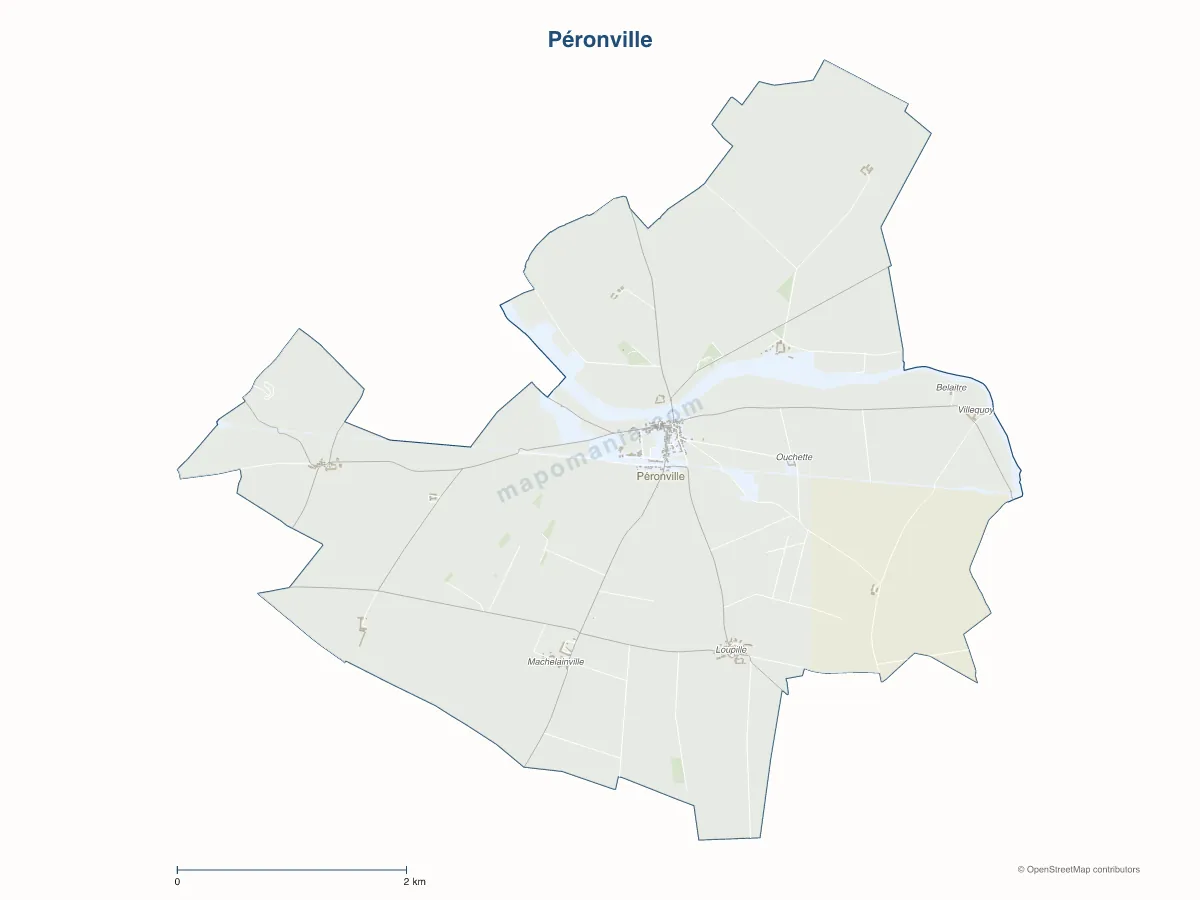 Carte de Péronville à personnaliser