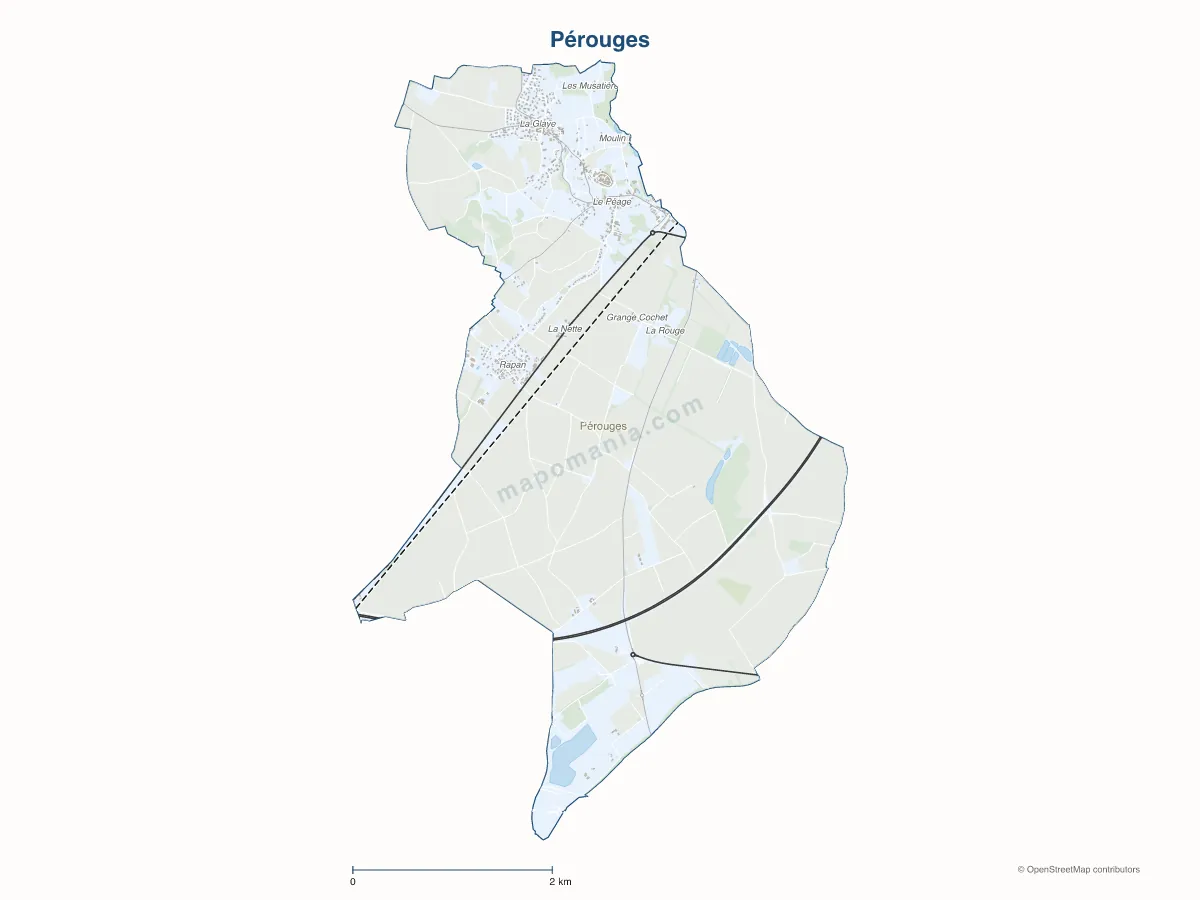 Carte de Pérouges à personnaliser