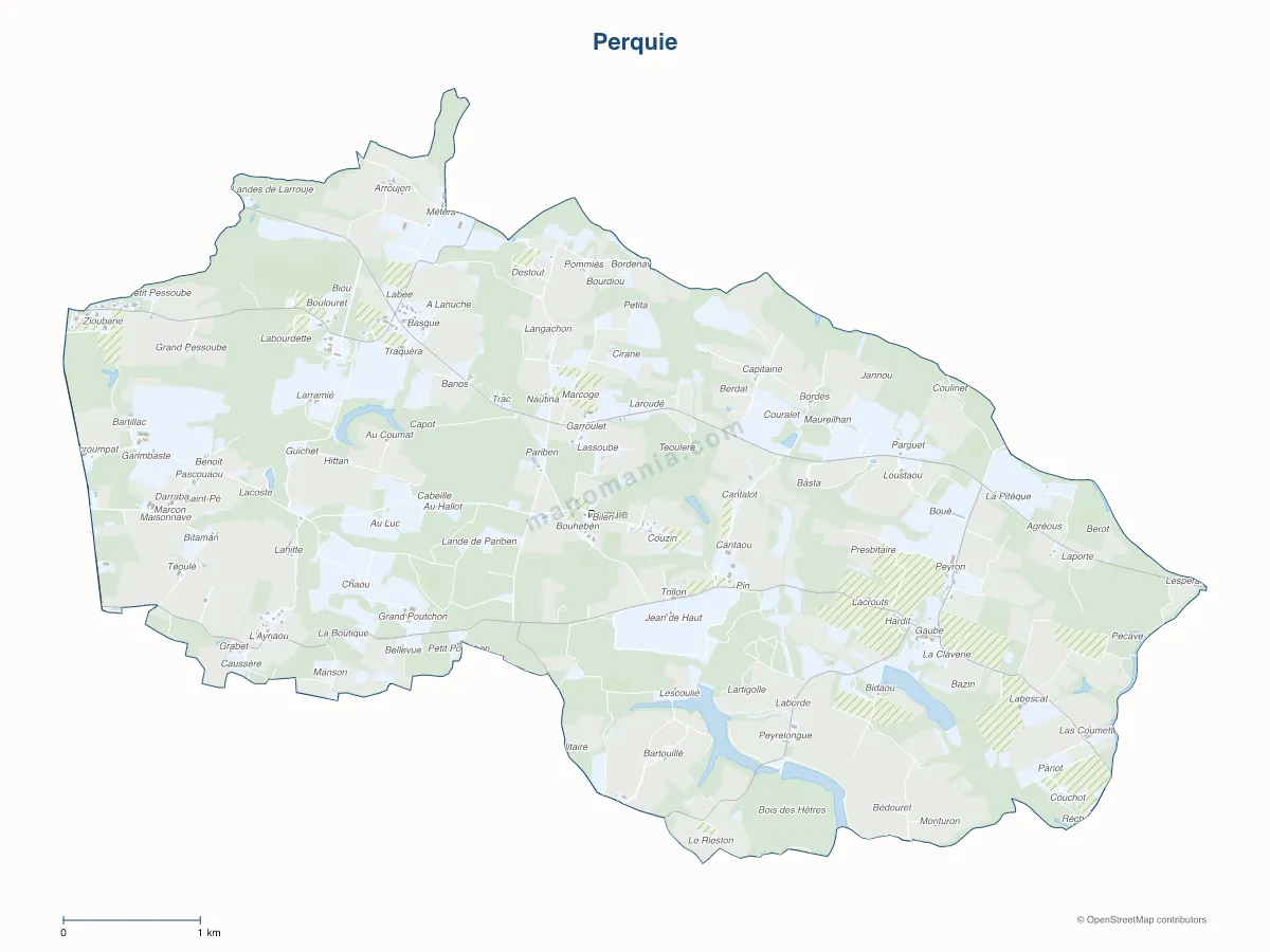 Carte de Perquie à personnaliser