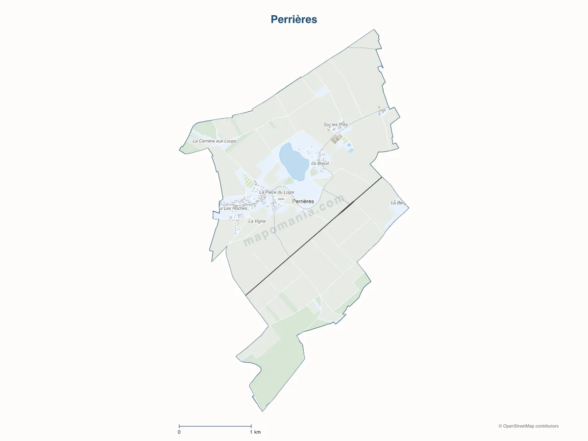 Carte de Perrières à personnaliser