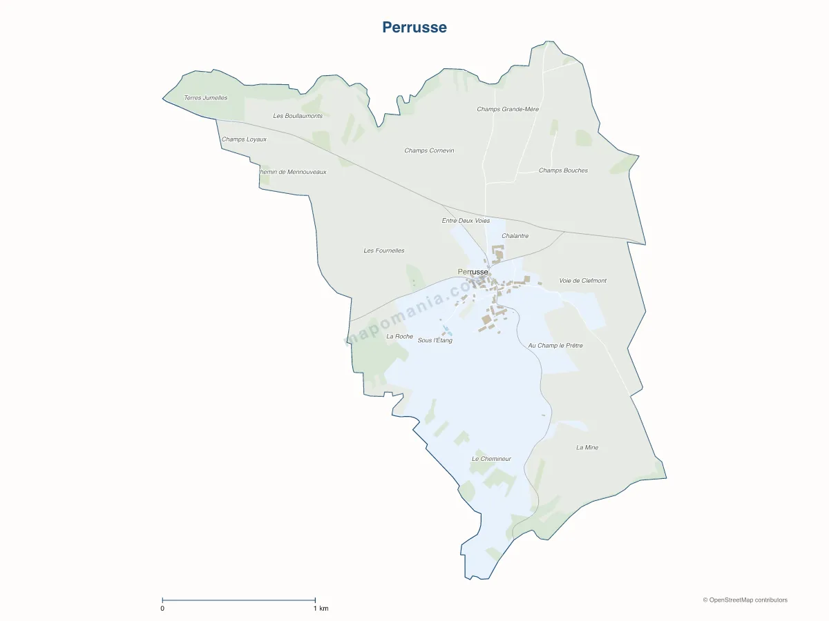 Carte de Perrusse à personnaliser