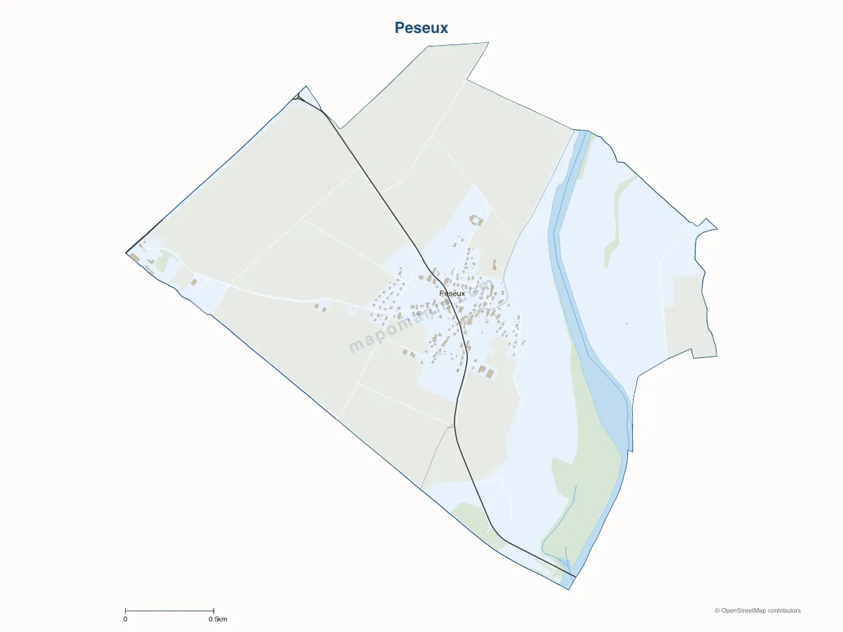 Carte de Peseux à personnaliser
