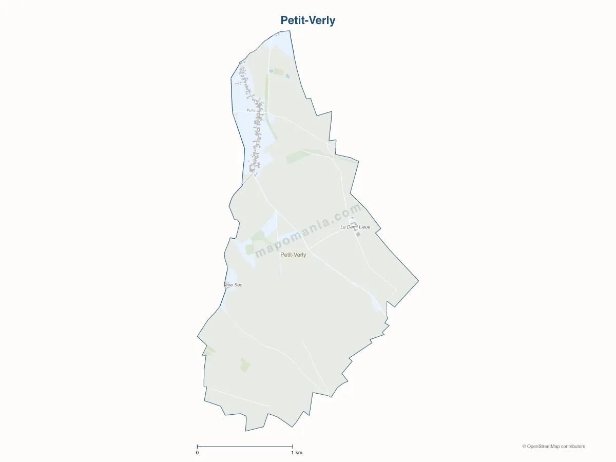 Carte de Petit-Verly à personnaliser