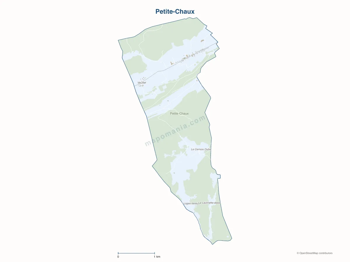 Carte de Petite-Chaux à personnaliser