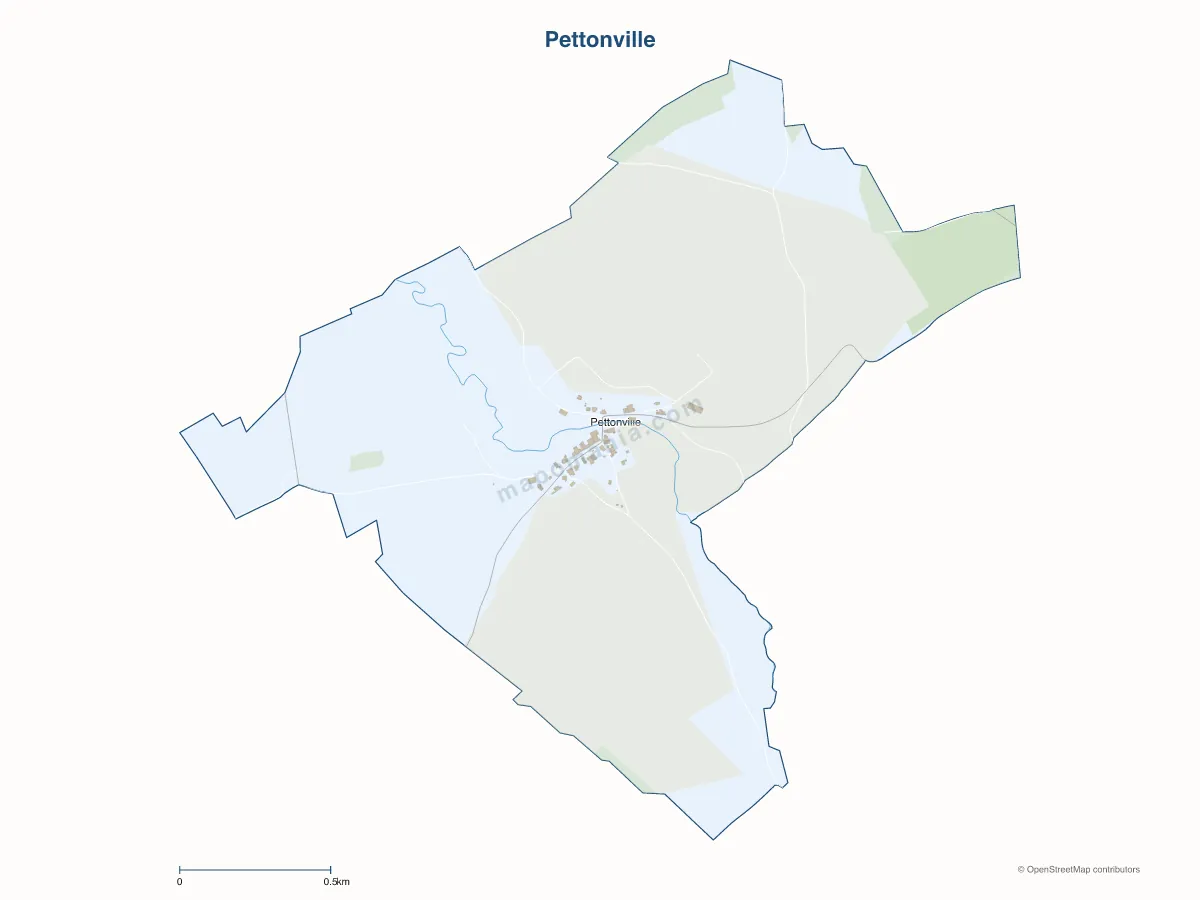 Carte de Pettonville à personnaliser