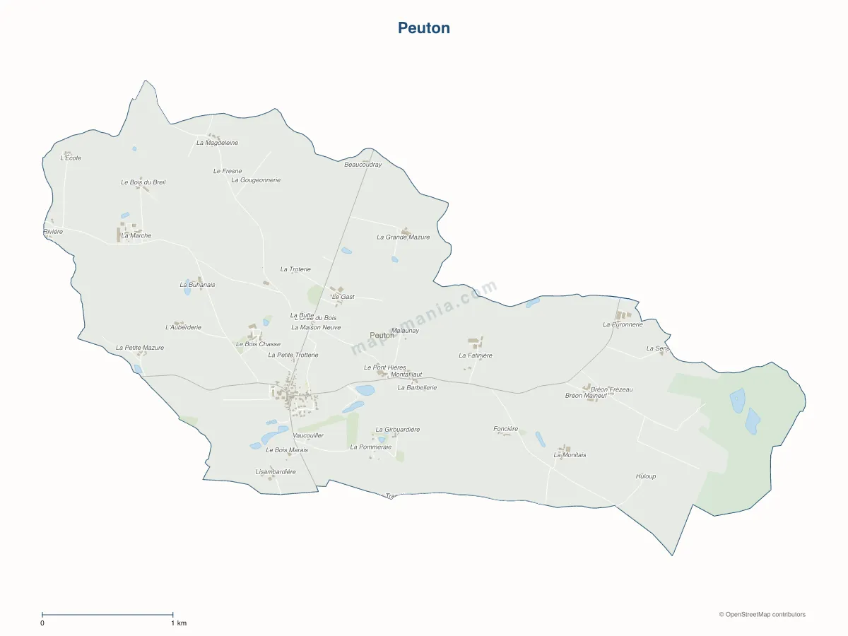 Carte de Peuton à personnaliser