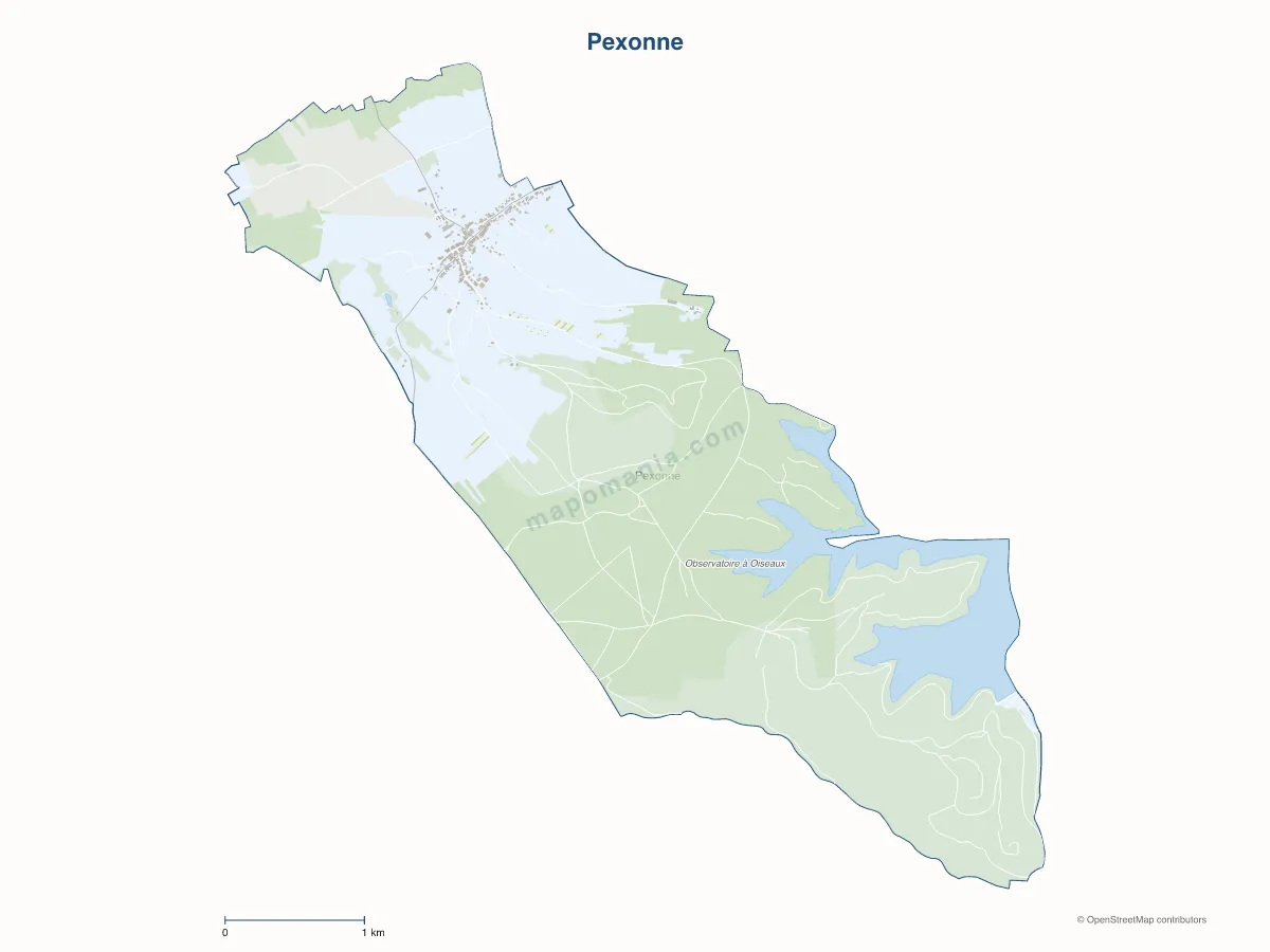Carte de Pexonne à personnaliser