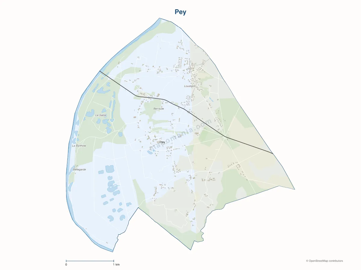Carte de Pey à personnaliser