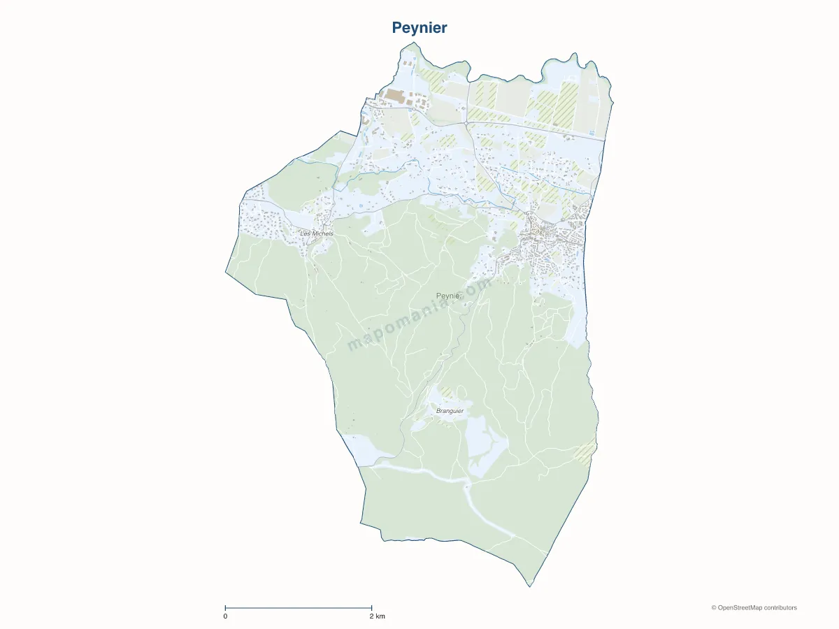 Carte de Peynier à personnaliser