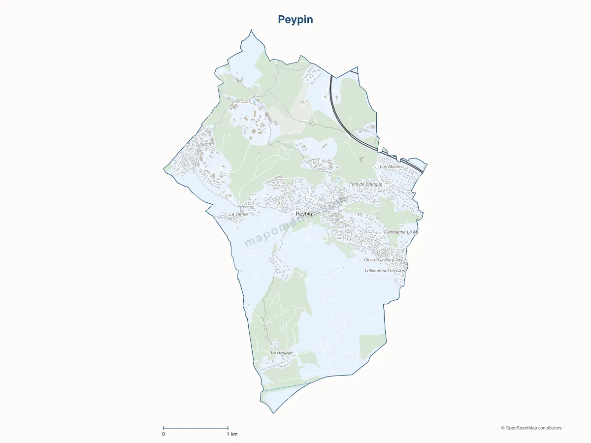 Carte de Peypin à personnaliser