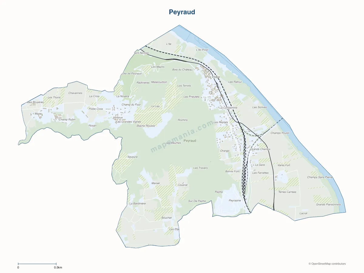 Carte de Peyraud à personnaliser