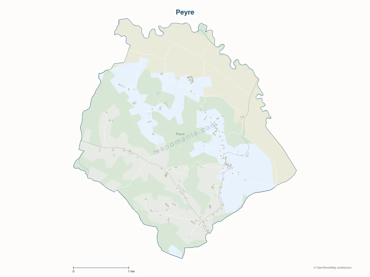 Carte de Peyre à personnaliser