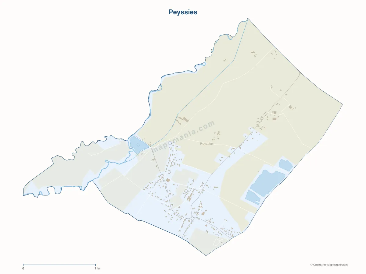 Carte de Peyssies à personnaliser