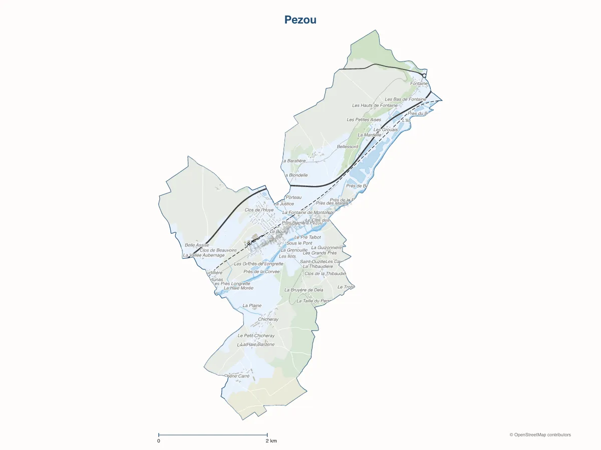 Carte de Pezou à personnaliser