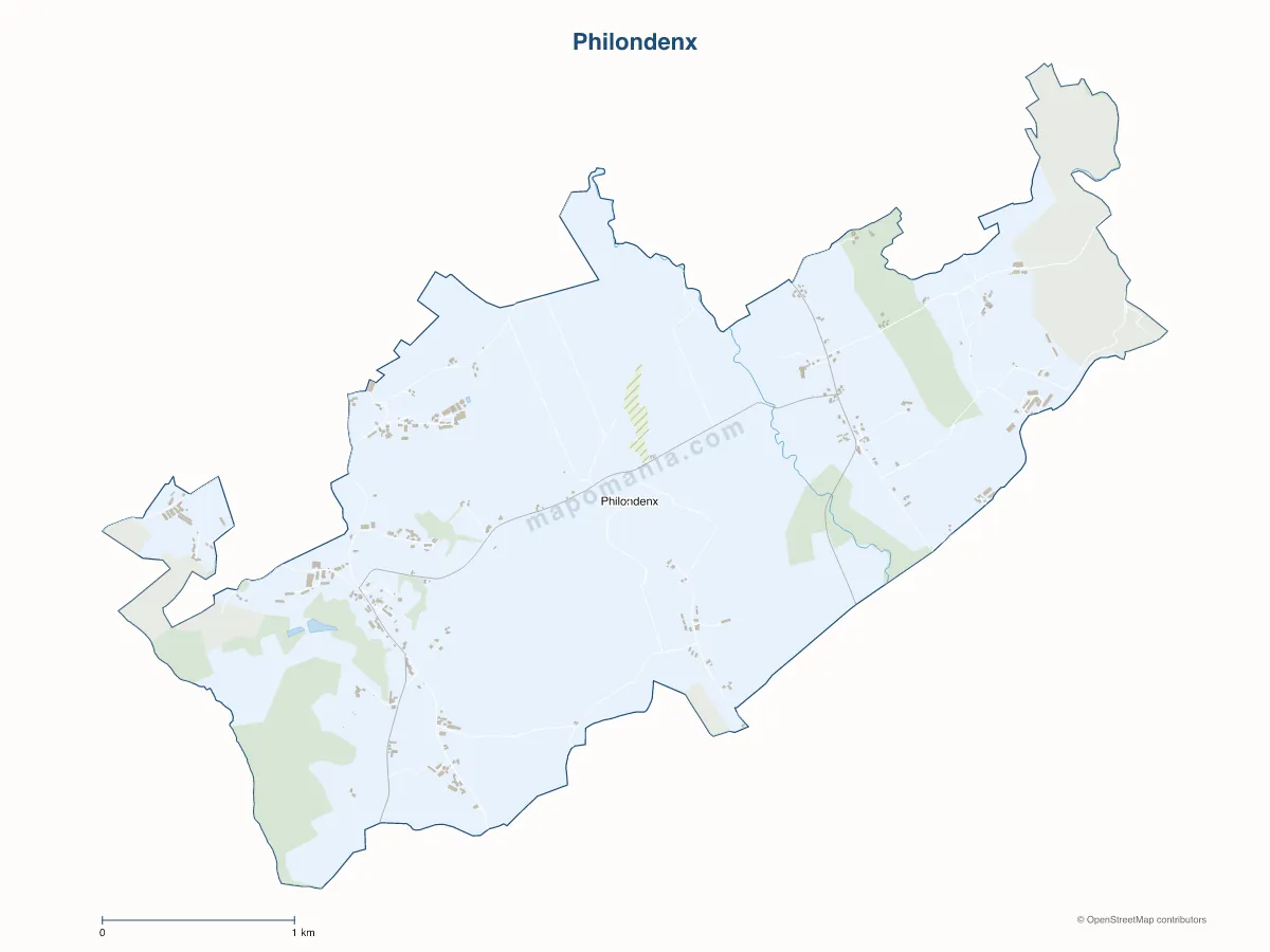 Carte de Philondenx à personnaliser