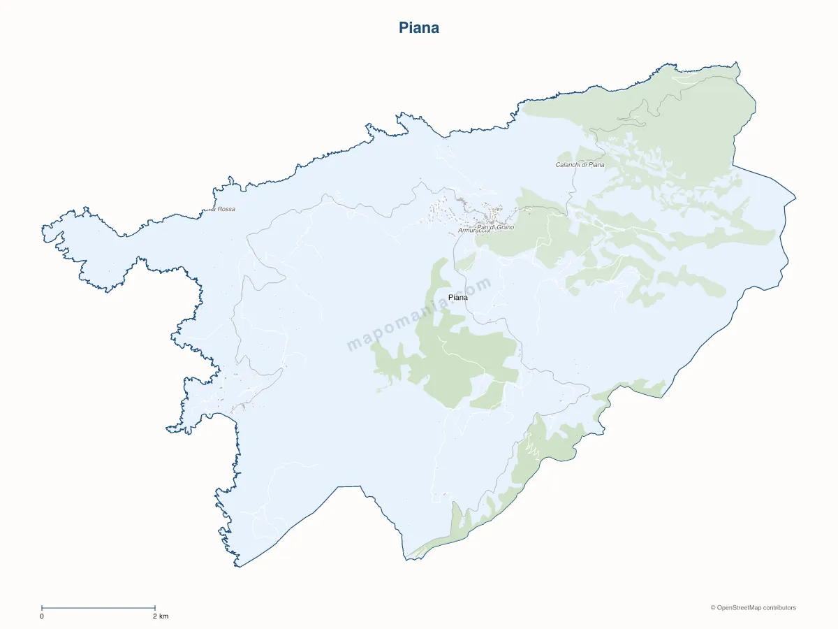 Carte de Piana à personnaliser
