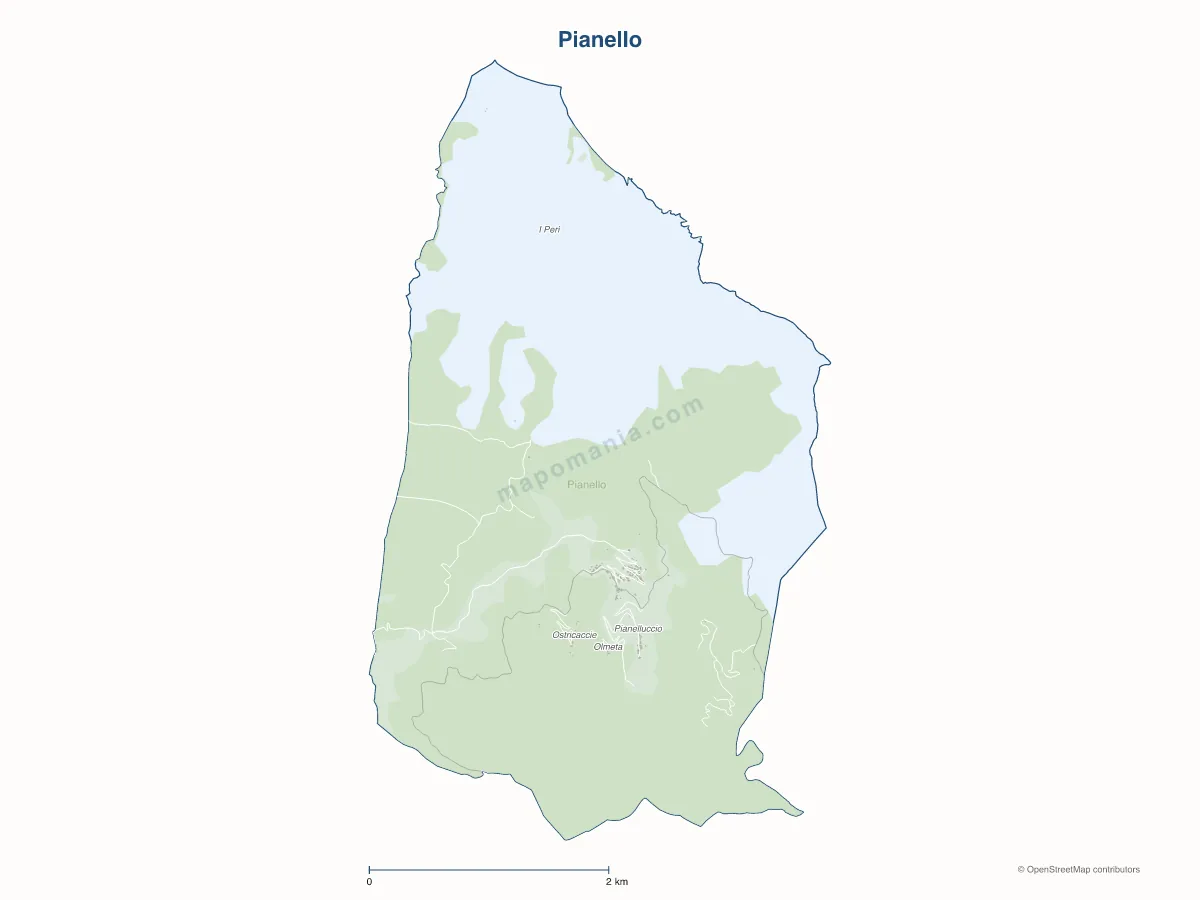 Carte de Pianello à personnaliser