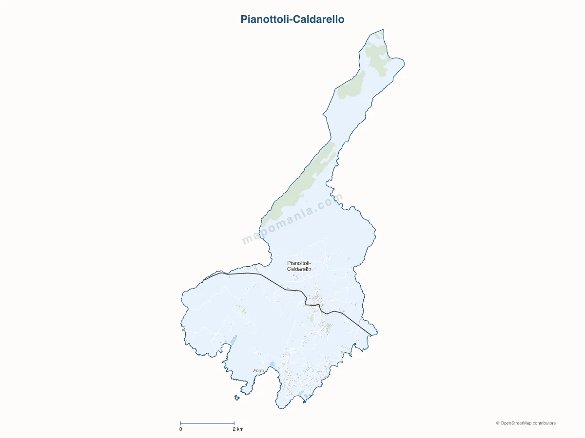 Carte de Pianottoli-Caldarello à personnaliser