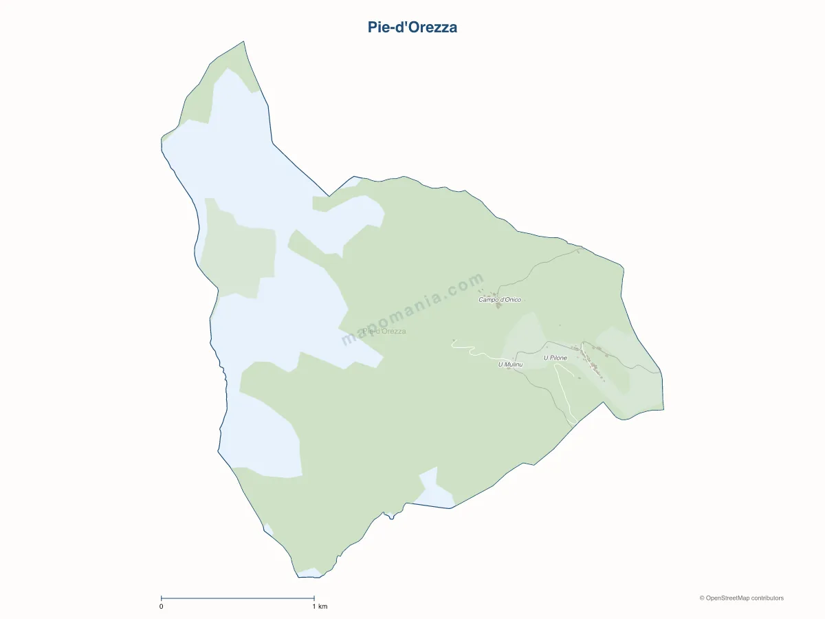 Carte de Pie-d'Orezza à personnaliser