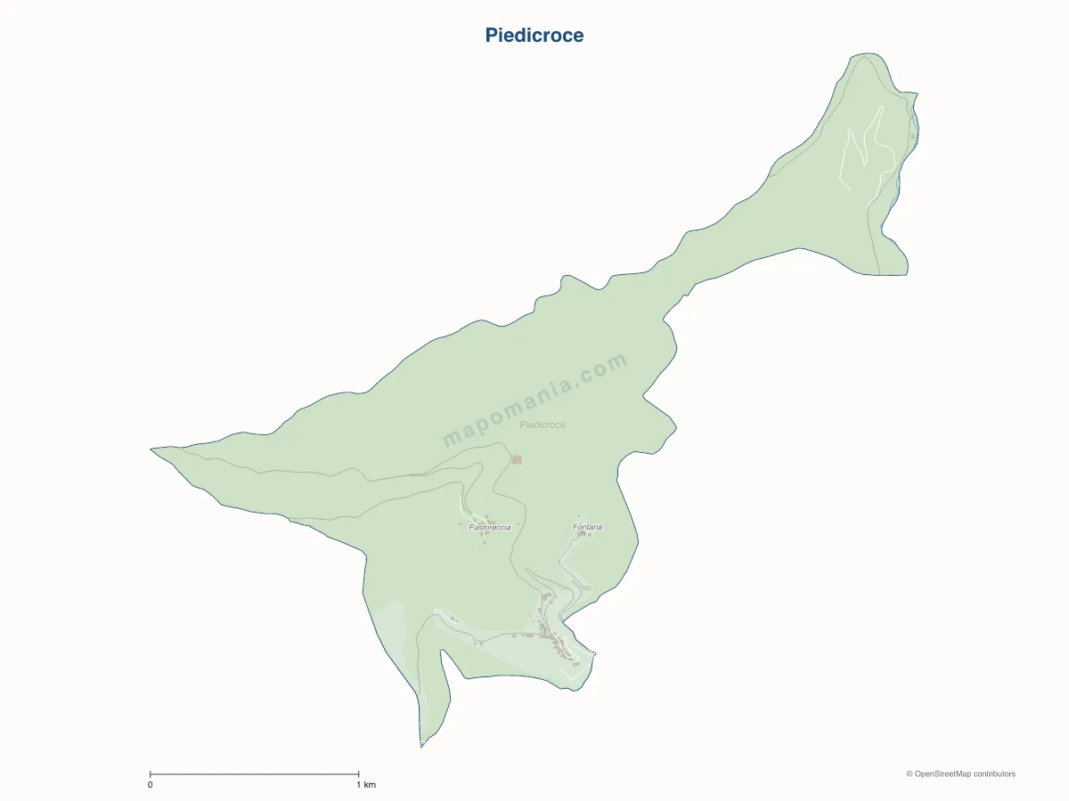 Carte de Piedicroce à personnaliser