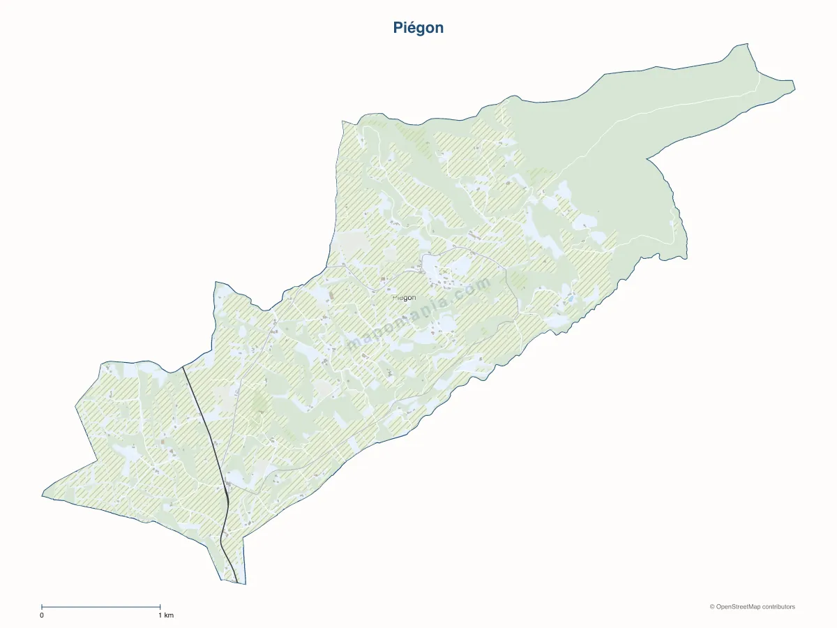 Carte de Piégon à personnaliser