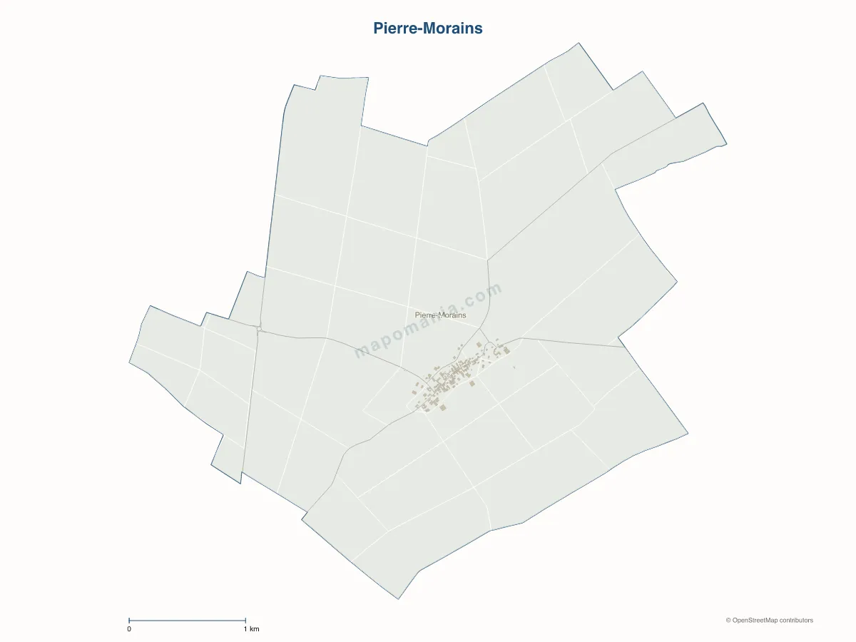 Carte de Pierre-Morains à personnaliser
