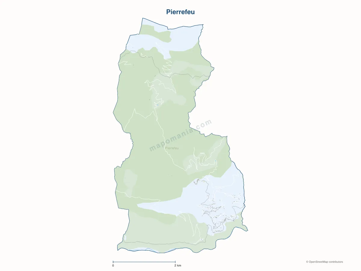 Carte de Pierrefeu à personnaliser