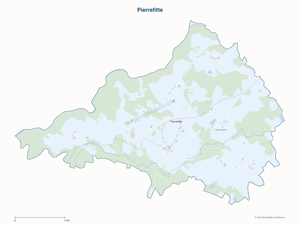 Carte de Pierrefitte à personnaliser