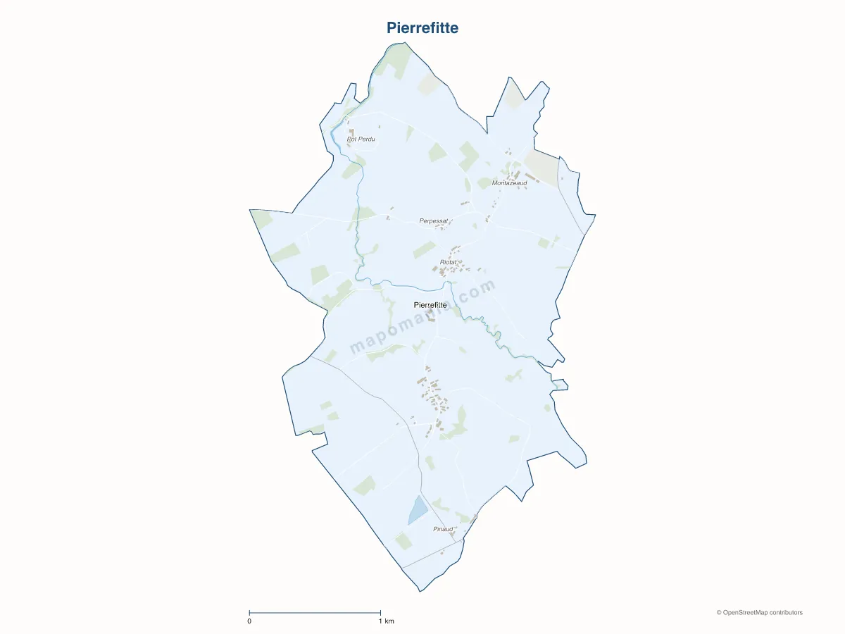 Carte de Pierrefitte à personnaliser