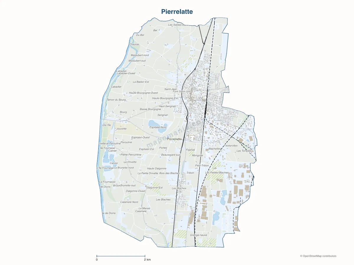 Carte de Pierrelatte à personnaliser
