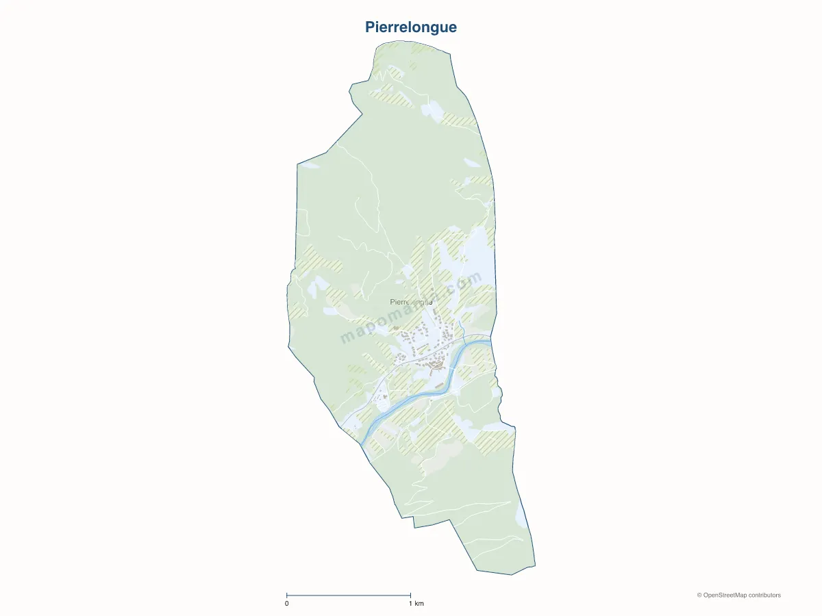Carte de Pierrelongue à personnaliser