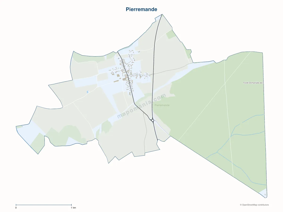 Carte de Pierremande à personnaliser