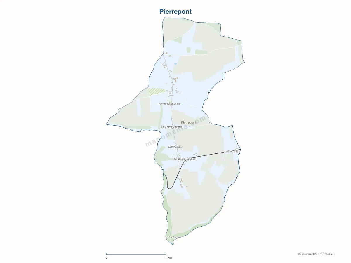 Carte de Pierrepont à personnaliser