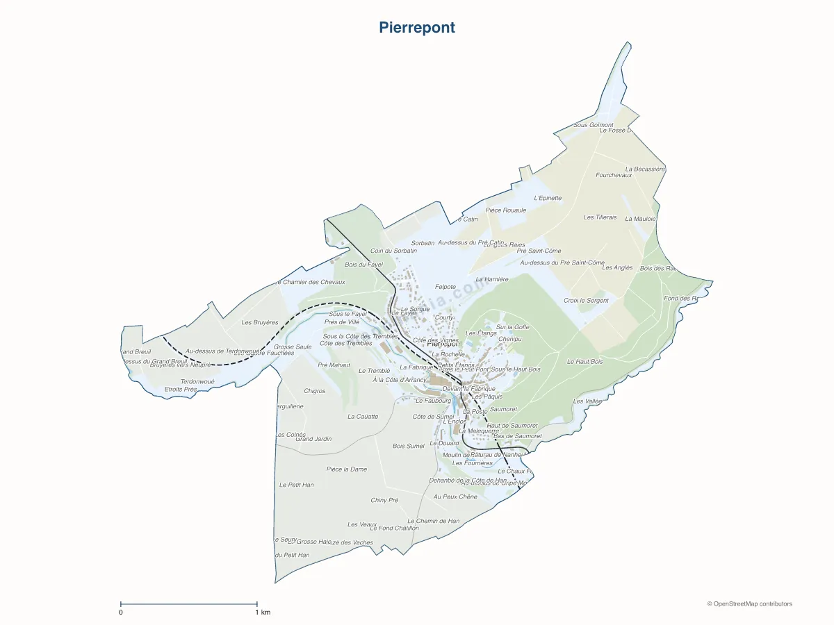Carte de Pierrepont à personnaliser