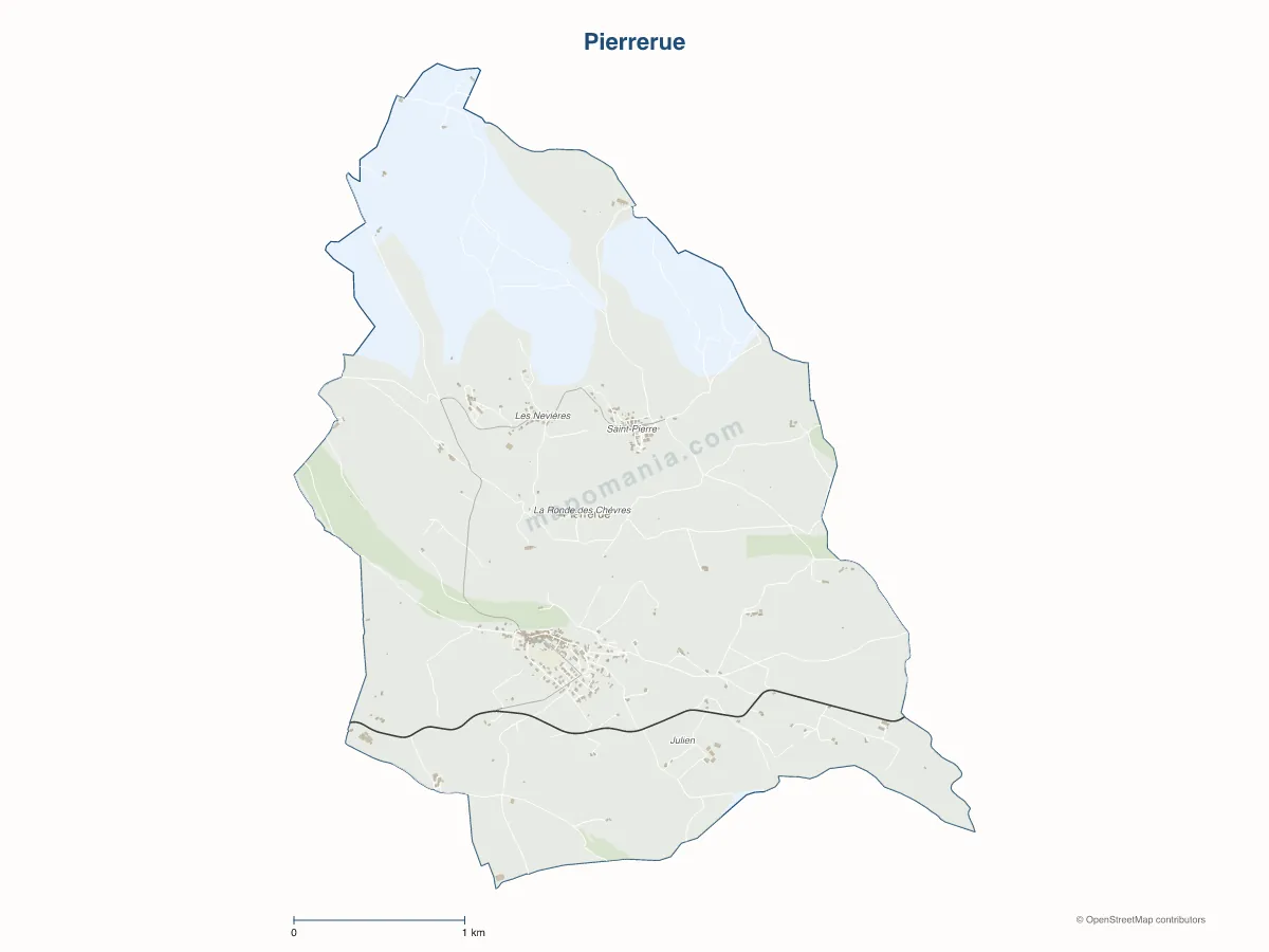 Carte de Pierrerue à personnaliser