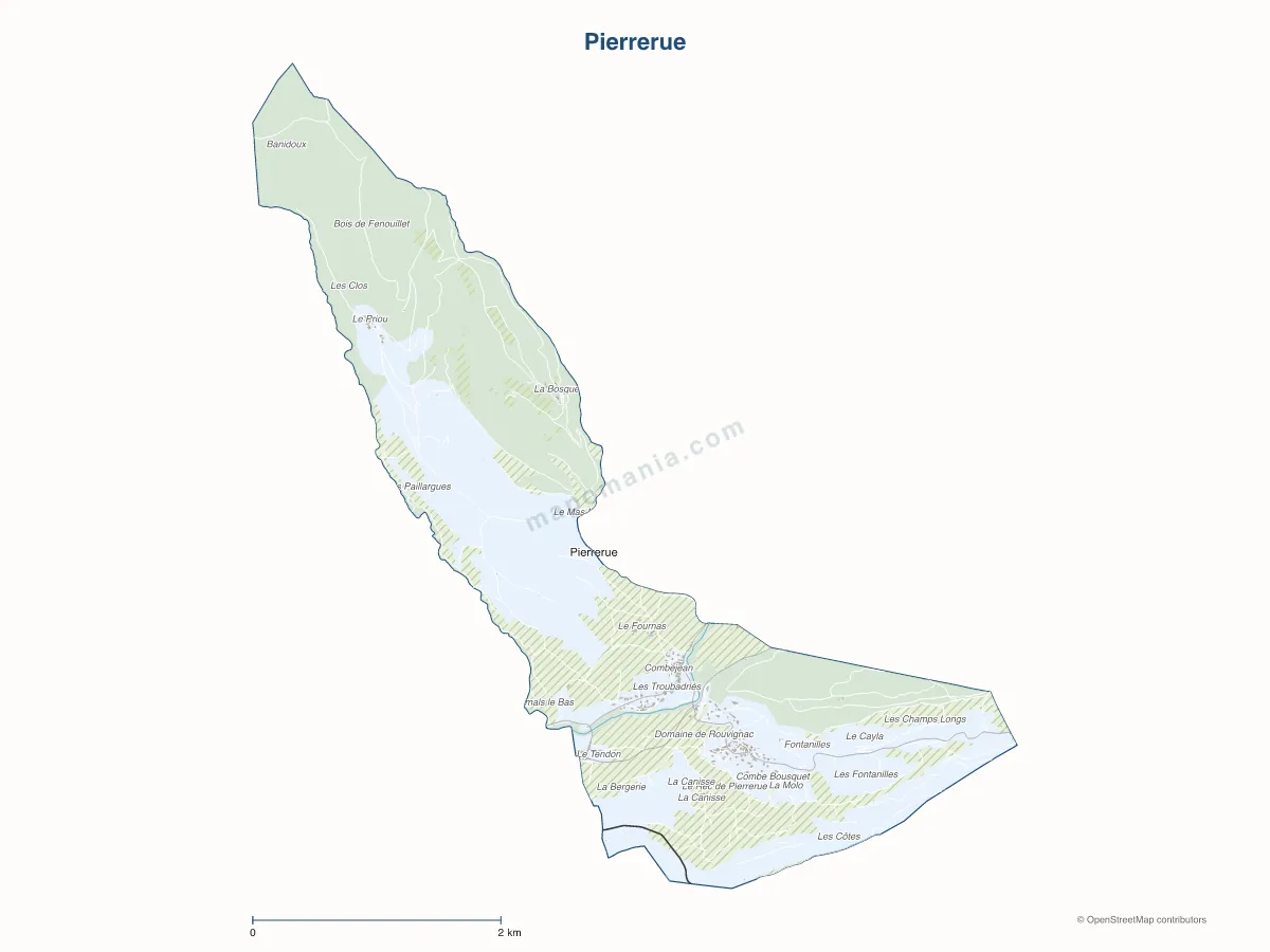 Carte de Pierrerue à personnaliser