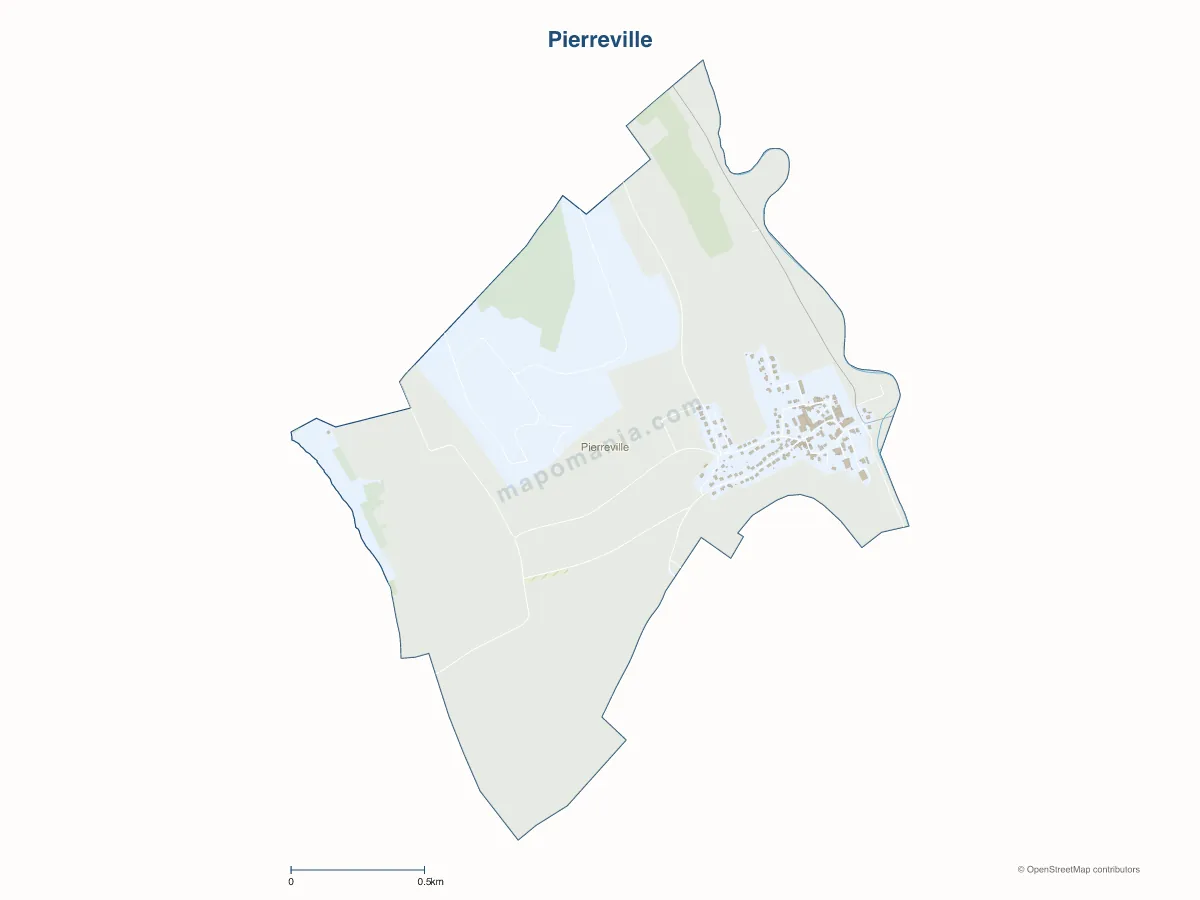 Carte de Pierreville à personnaliser