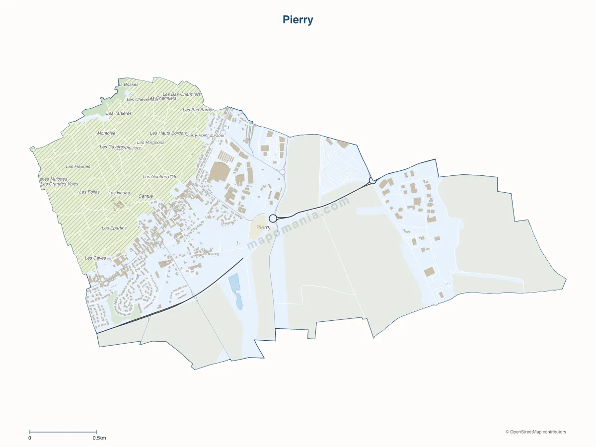 Carte de Pierry à personnaliser