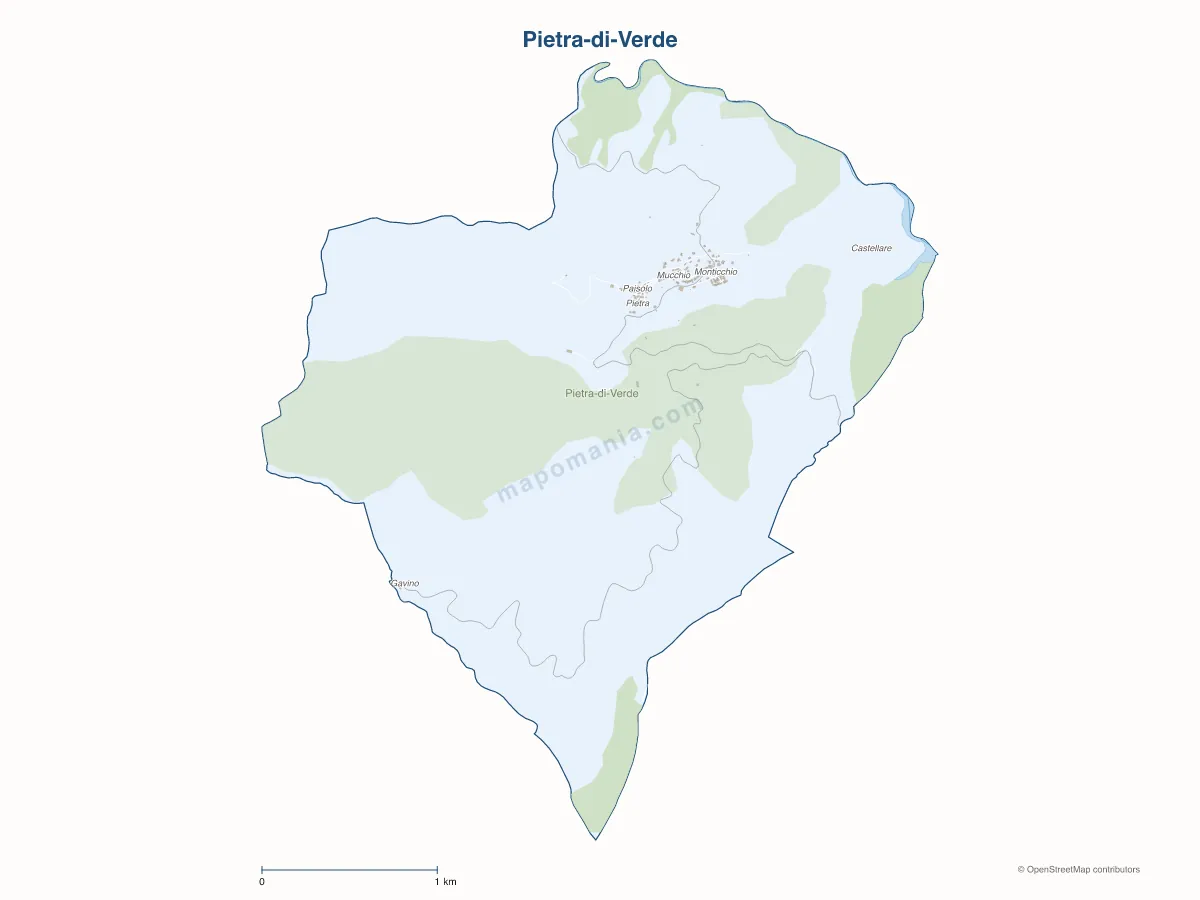 Carte de Pietra-di-Verde à personnaliser