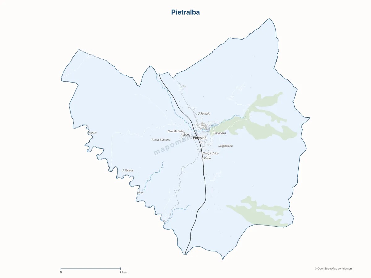 Carte de Pietralba à personnaliser