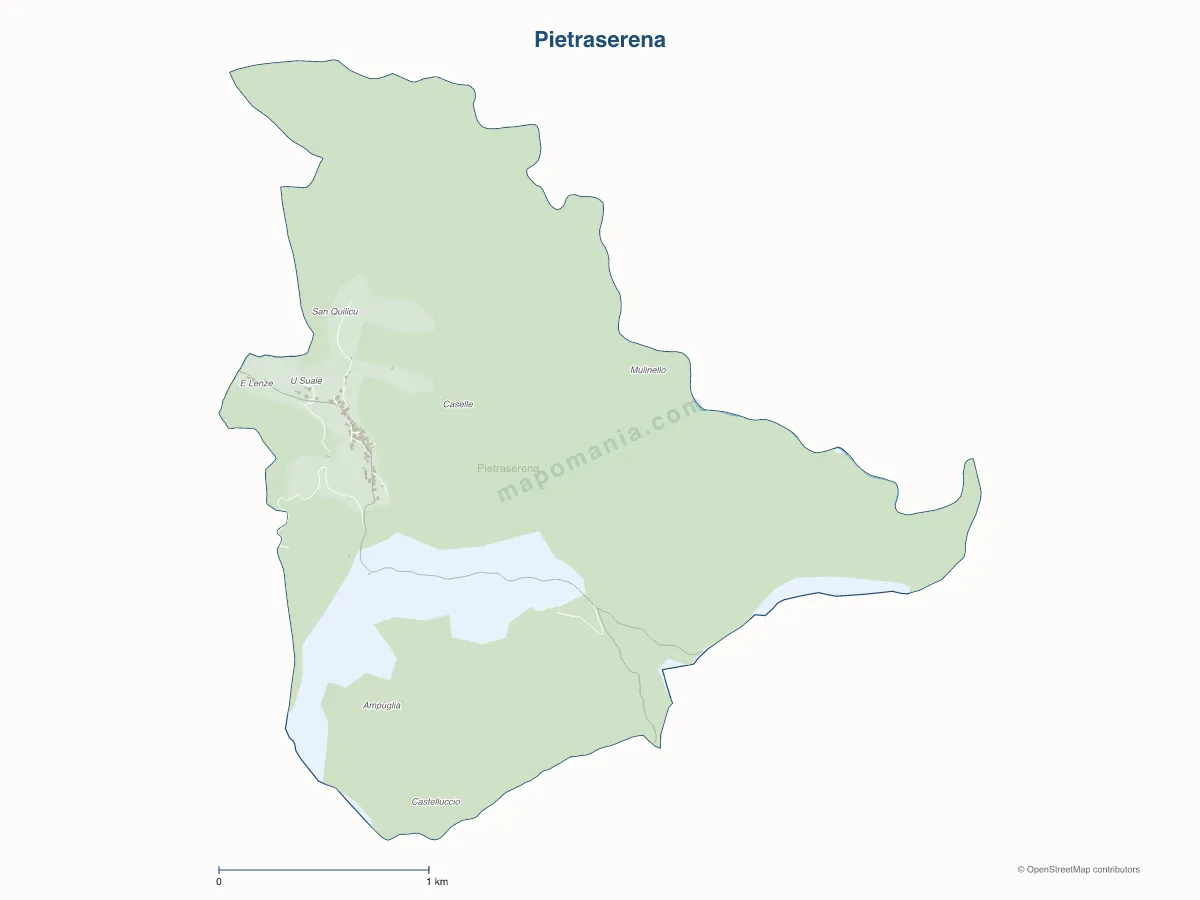 Carte de Pietraserena à personnaliser