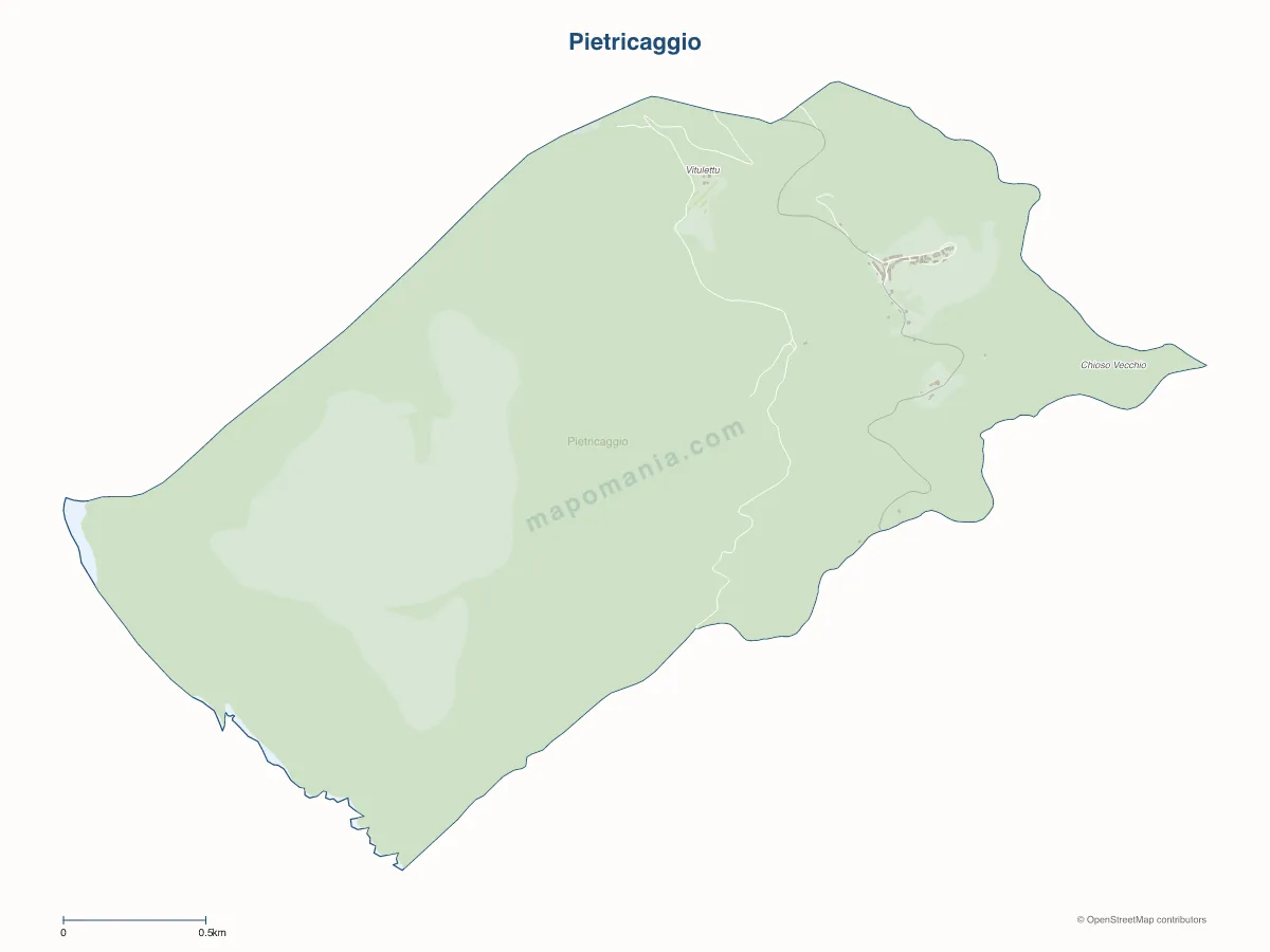 Carte de Pietricaggio à personnaliser