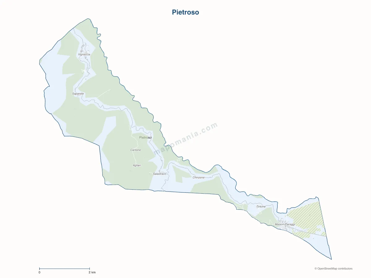 Carte de Pietroso à personnaliser