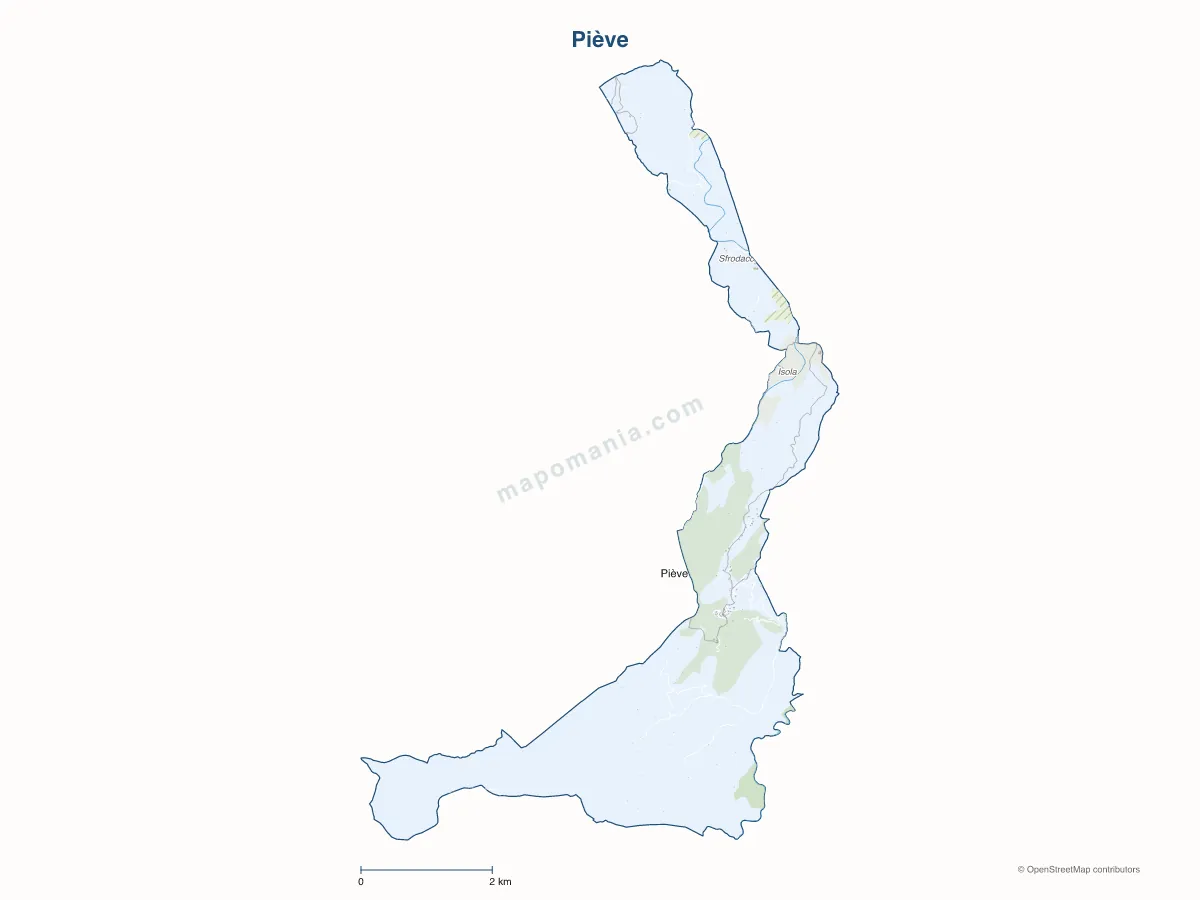 Carte de Piève à personnaliser