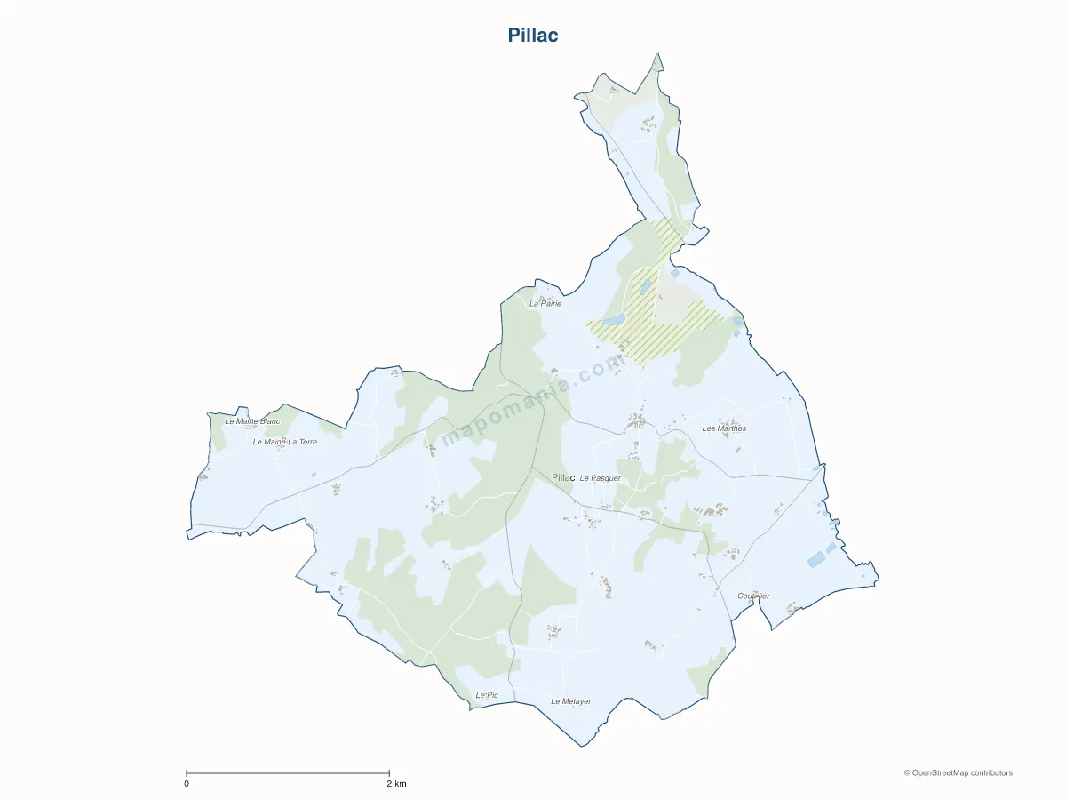 Carte de Pillac à personnaliser