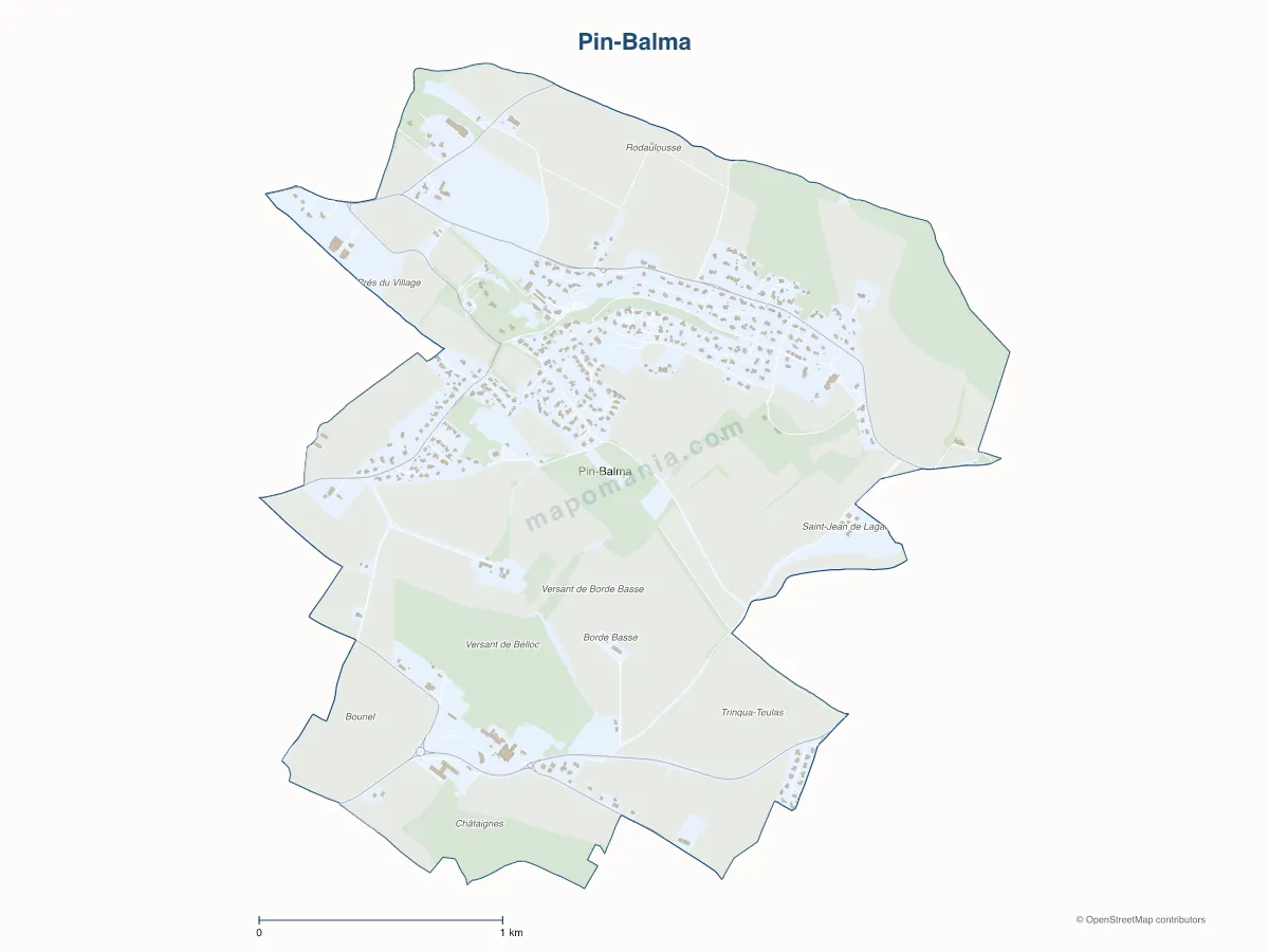 Carte de Pin-Balma à personnaliser