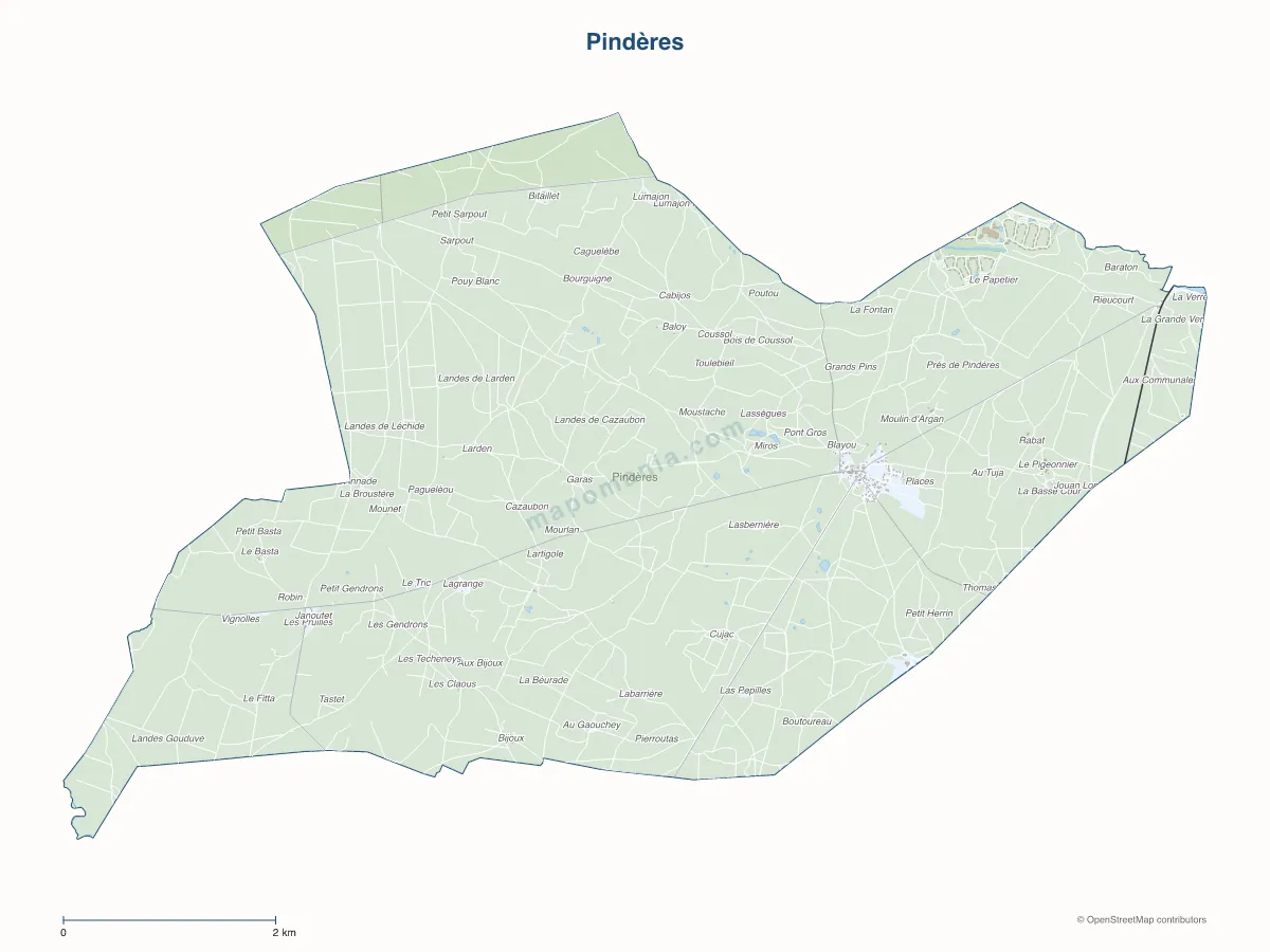 Carte de Pindères à personnaliser