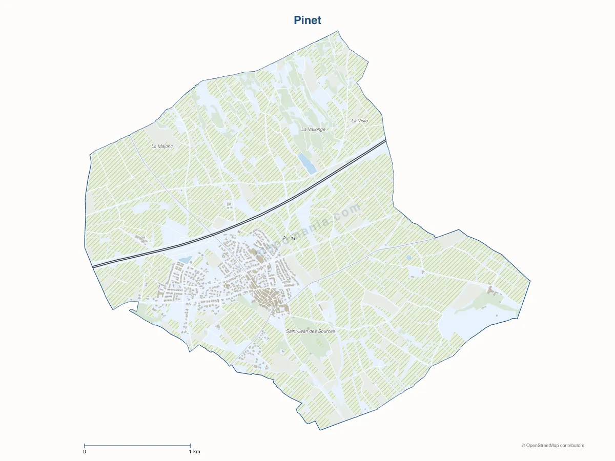 Carte de Pinet à personnaliser