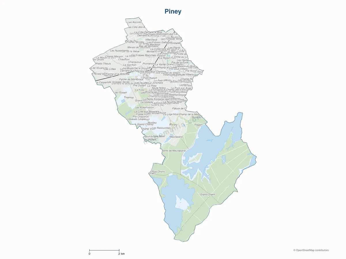 Carte de Piney à personnaliser